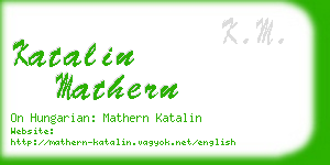 katalin mathern business card